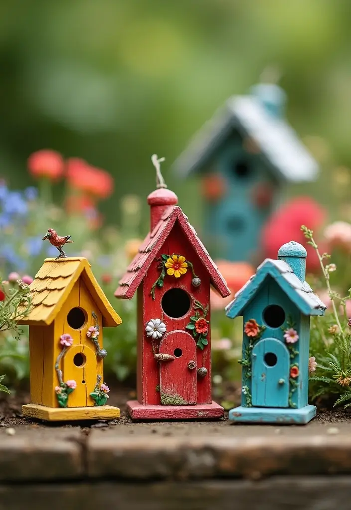 27 Fairy Garden Houses DIY Projects That Spark Imagination - 10. Miniature Birdhouse Magic