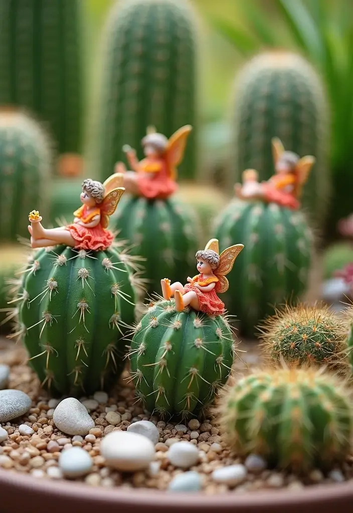 27 Fairy Garden Houses DIY Projects That Spark Imagination - 13. Cactus Castles