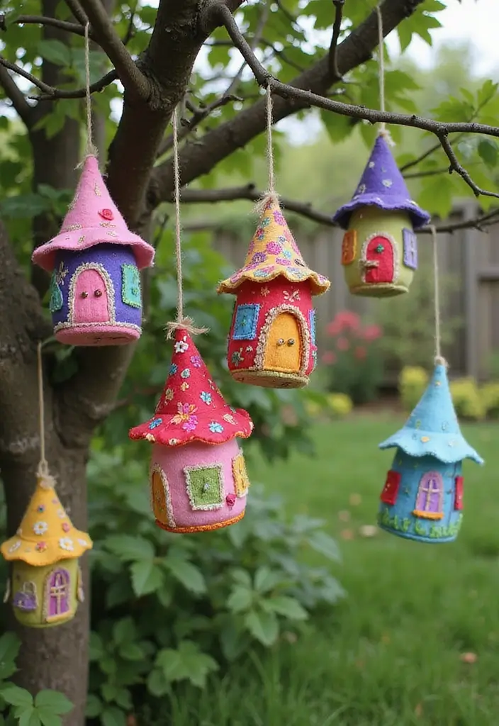 27 Fairy Garden Houses DIY Projects That Spark Imagination - 19. Fabric Fairy Houses