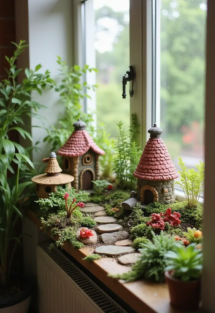 27 Fairy Garden Houses DIY Projects That Spark Imagination - 20. Windowsill Wonders