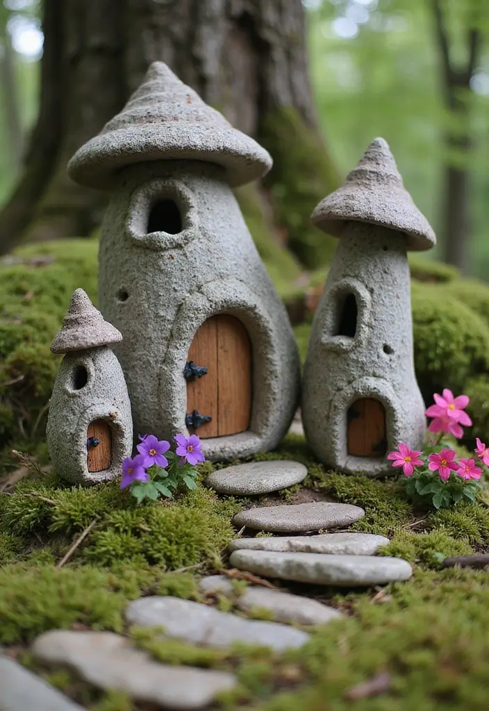 27 Fairy Garden Houses DIY Projects That Spark Imagination - 6. Rock Home Wonders
