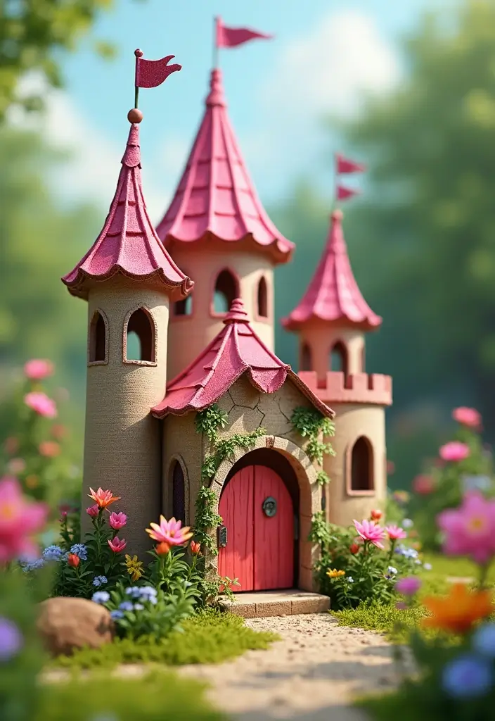 27 Fairy Garden Houses DIY Projects That Spark Imagination - 7. Cardboard Castle
