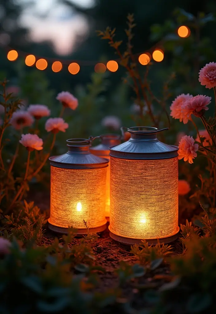 27 Garden Art DIY Easy Projects That Bring Life to Your Yard - 3. Tin Can Lanterns