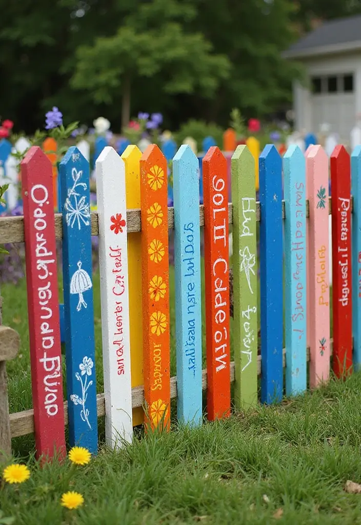 27 Garden DIY Decoration Ideas for Creative Homeowners - 12. Upcycled Fence Picket Garden Art