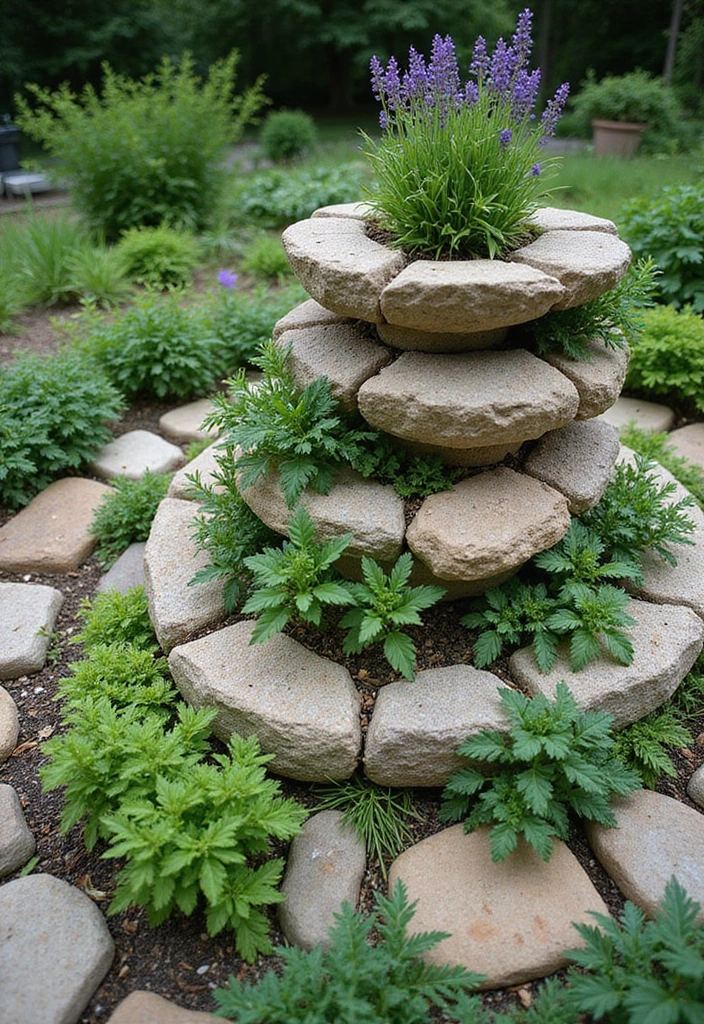 27 Garden DIY Decoration Ideas for Creative Homeowners - 21. Herb Spiral