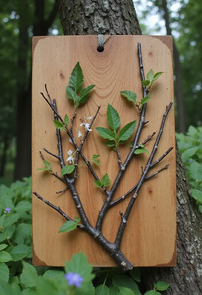 27 Garden DIY Decoration Ideas for Creative Homeowners - 23. Nature-Inspired Wall Art