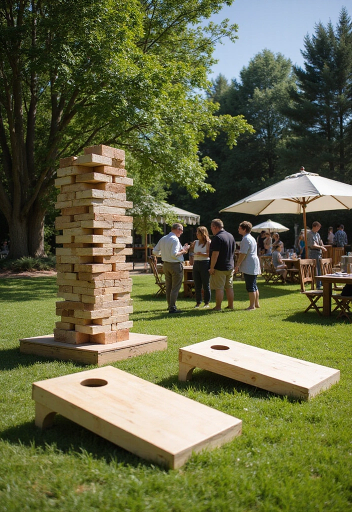 27 Garden Party Decorations DIY Ideas for Outdoor Celebrations - 24. Outdoor Game Stations