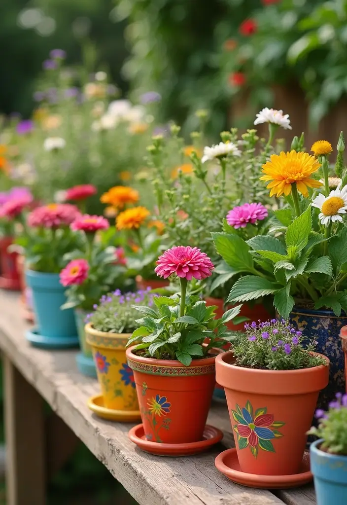 27 Garden Party Decorations DIY Ideas for Outdoor Celebrations - 27. Terracotta Pot Painting