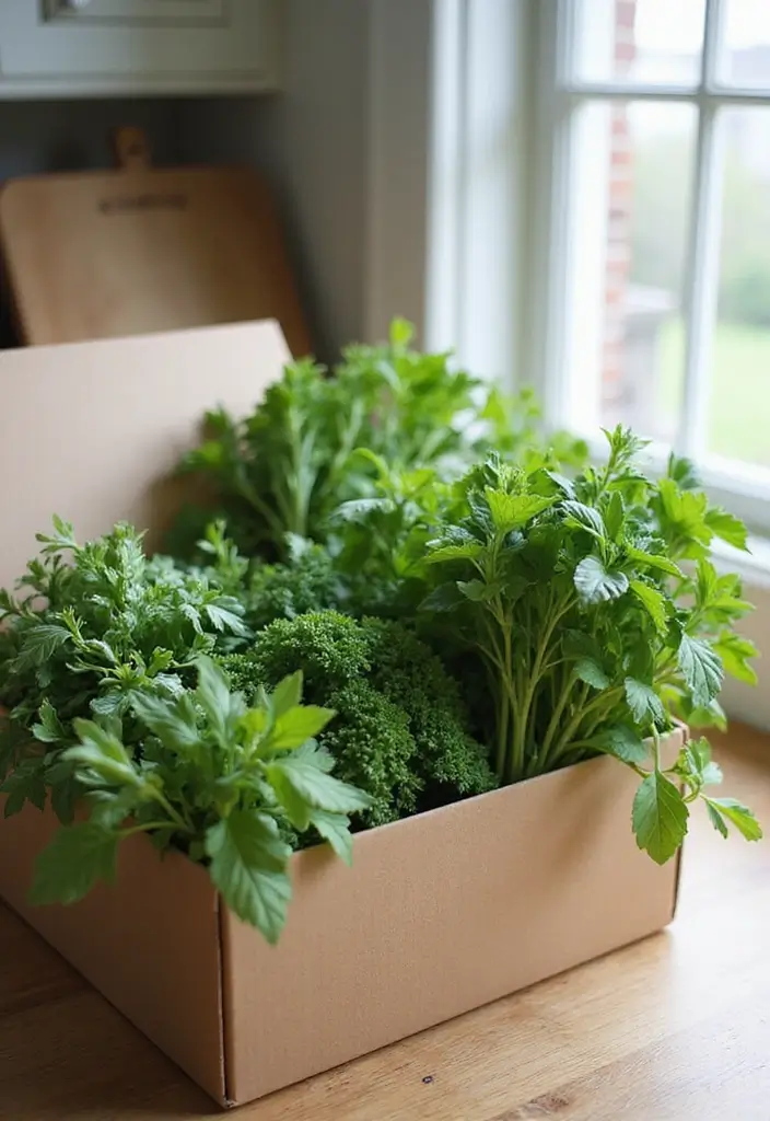 27 Indoor Herb Garden DIY Kitchens Full of Fresh Flavor - 19. Herb Garden Subscription Box