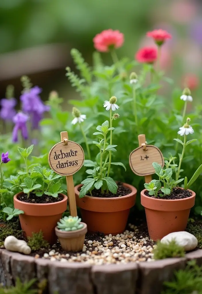 27 Mini Fairy Garden DIY Ideas That Are Simply Adorable - 21. Mini Herb Garden
