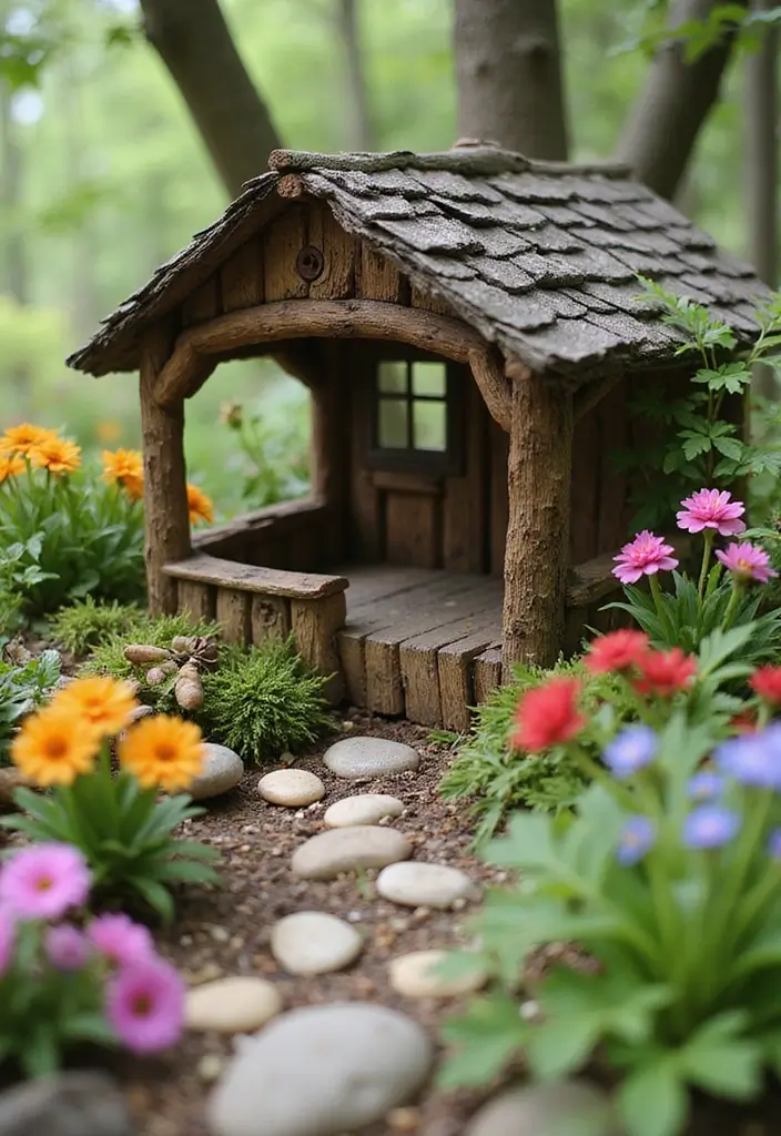 27 Mini Fairy Garden DIY Ideas That Are Simply Adorable - 6. Fairy Garden Gazebo