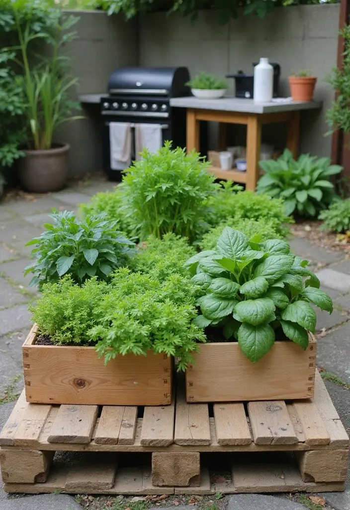 27 Pallet Raised Garden Bed DIY Projects You Can Try This Weekend - 3. Pallet Herb Garden