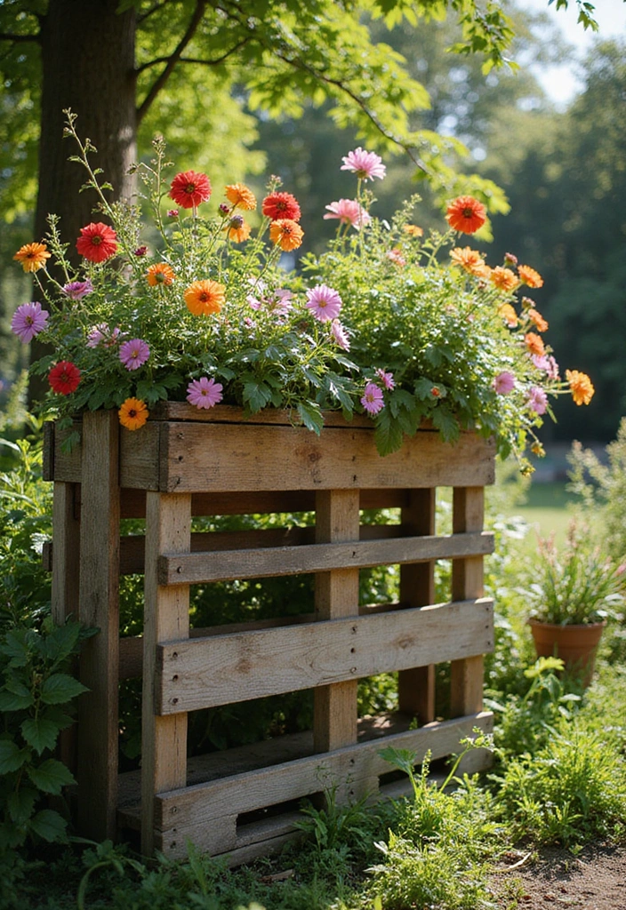 27 Pallet Raised Garden Bed DIY Projects You Can Try This Weekend - 4. Pallet Fence Planter