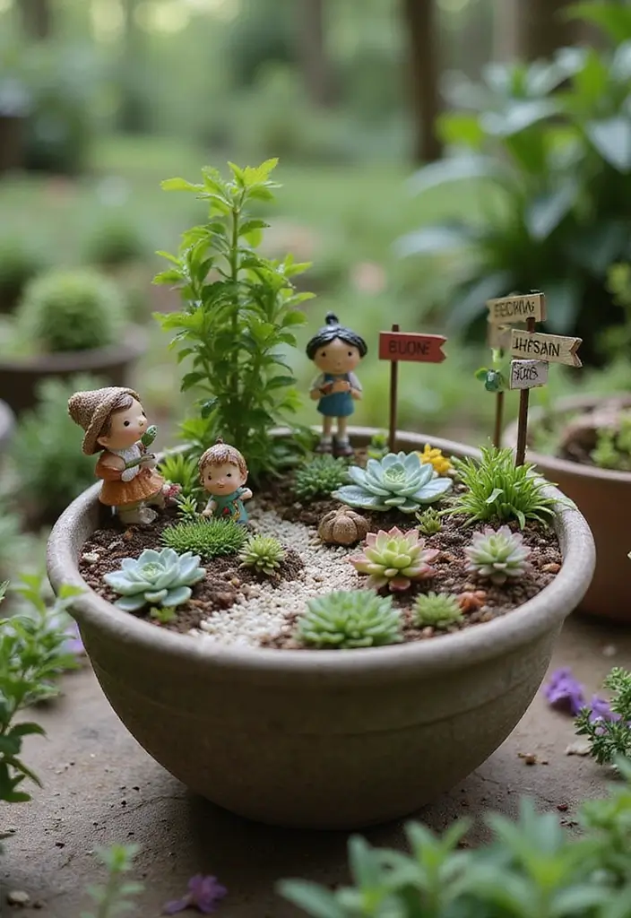 28 DIY Fairy Garden Ideas: Homemade Designs for Every Season - 28. Tiny Botanical Garden