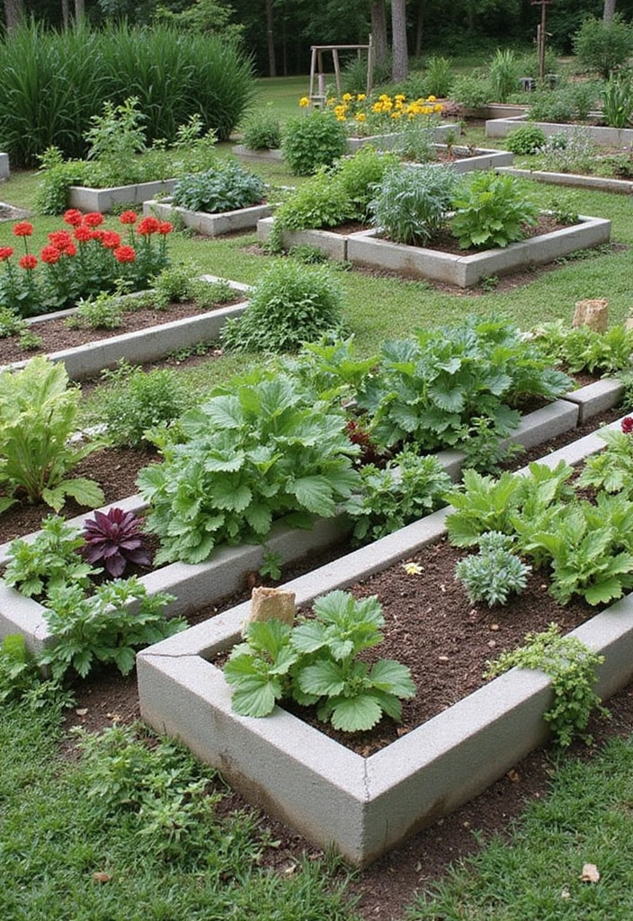 28 Raised Garden Beds DIY Vegetables You Can Build at Home - 9. Cinder Block Garden Beds