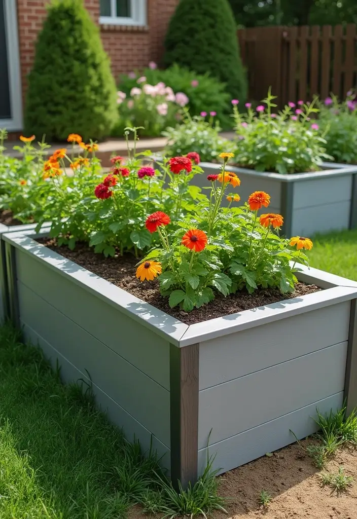 30 Cheap Raised Garden Beds DIY Plans for Any Backyard - 20. Composite Material Garden Bed