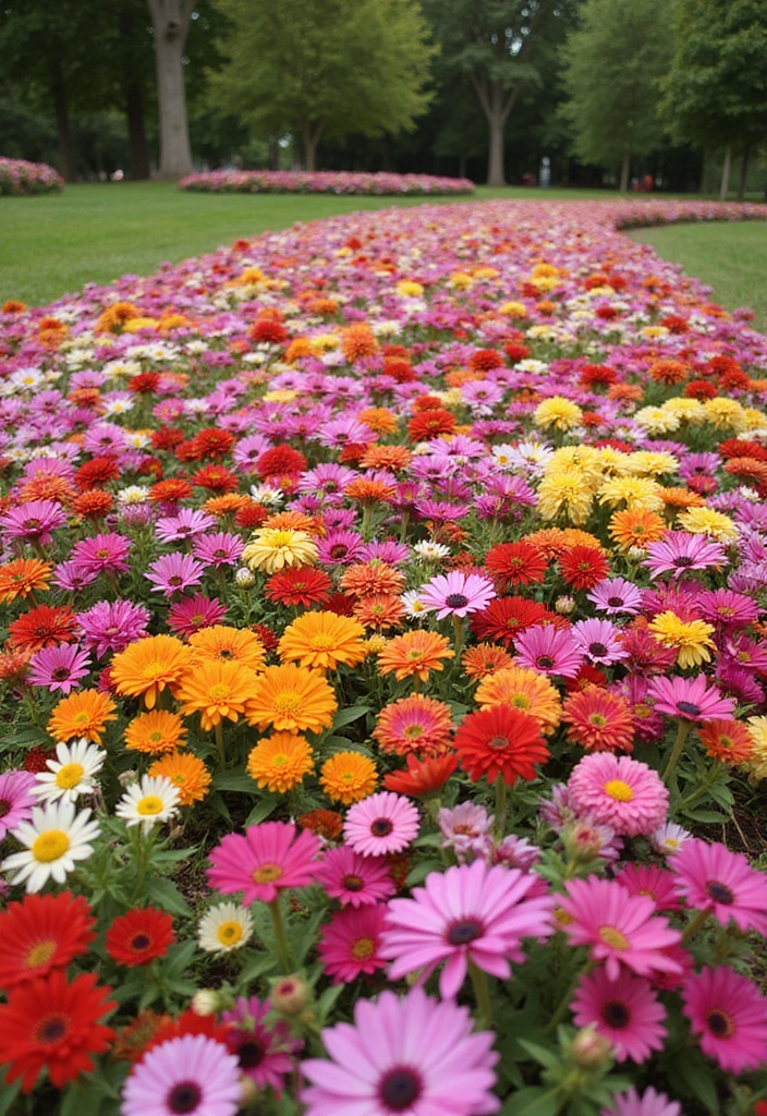 30 DIY Flower Garden Ideas to Brighten Up Your Space - 16. Flower Carpet