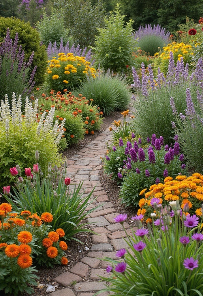 30 DIY Flower Garden Ideas to Brighten Up Your Space - 23. Drought-Tolerant Flower Gardens
