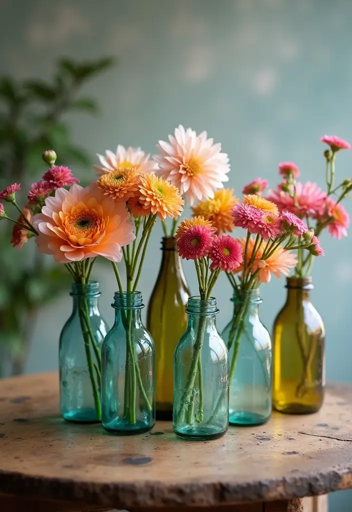 30 DIY Flower Garden Ideas to Brighten Up Your Space - 9. DIY Flower Vases