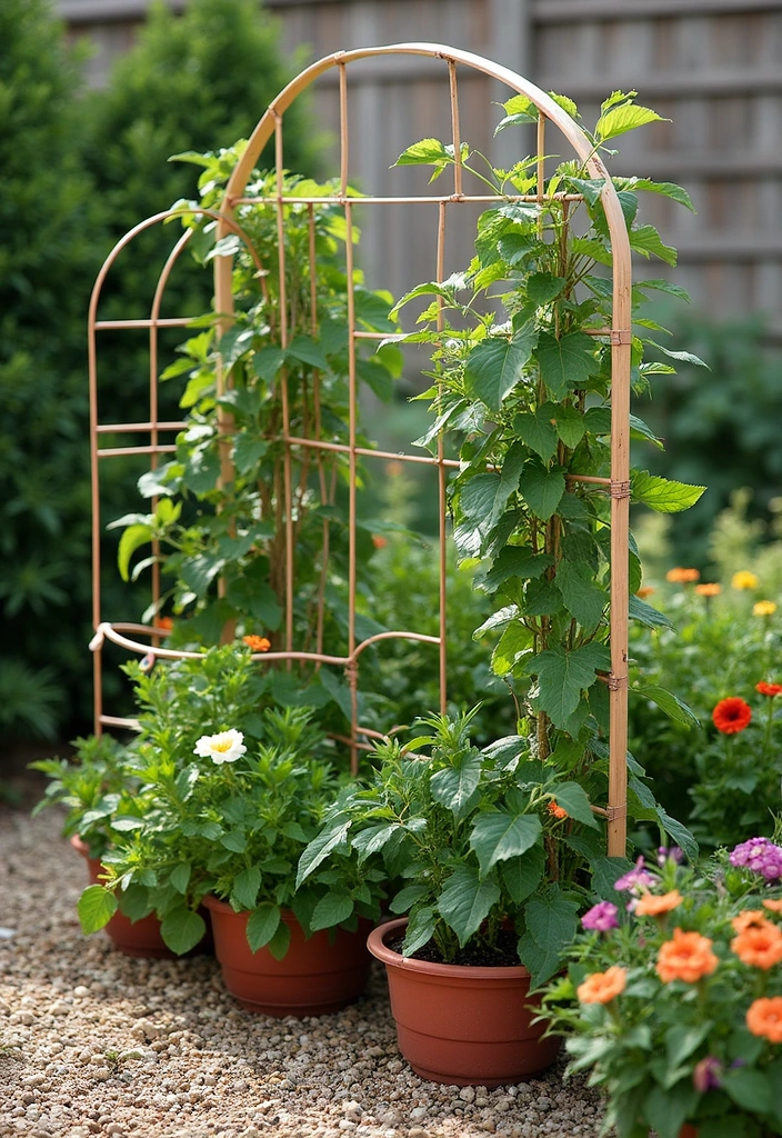 30 DIY Garden Arch Trellis Projects for Beautiful Climbing Plants - 20. Folding Trellis