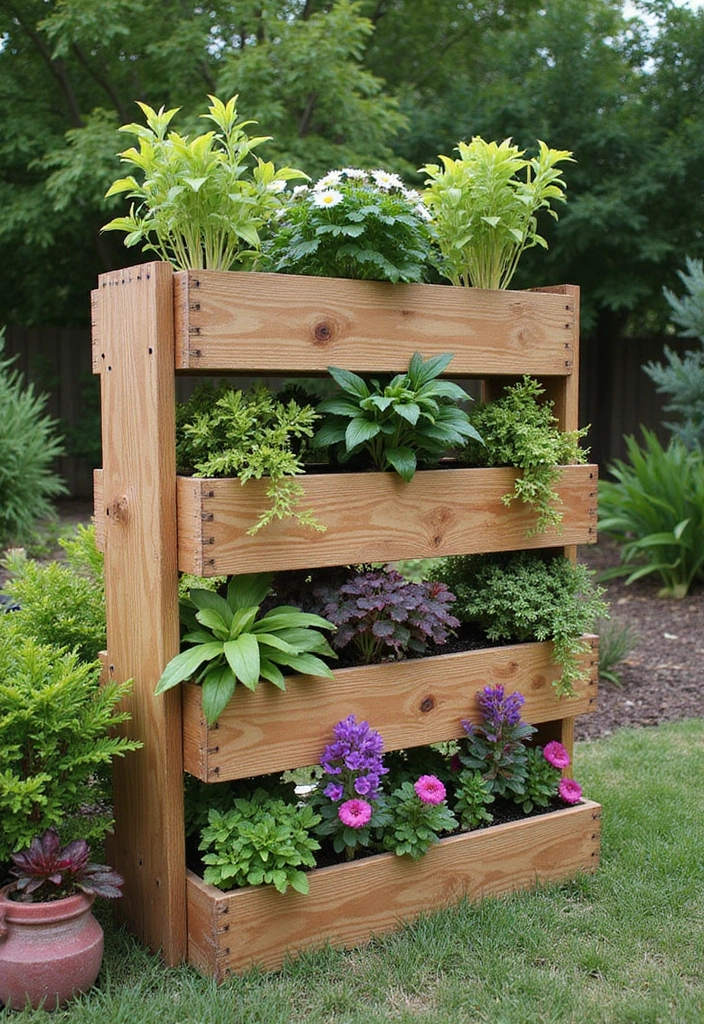 30 DIY Garden Beds Cheap Projects That Anyone Can Make - 2. Stackable Planter Boxes