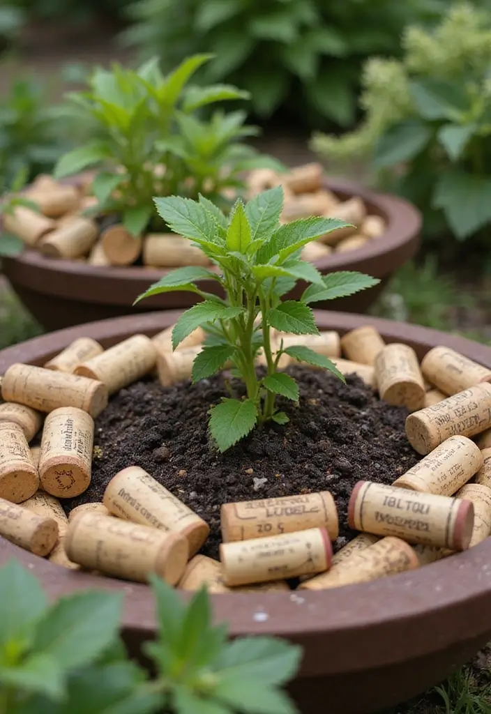 30 DIY Garden Beds Cheap Projects That Anyone Can Make - 23. Wine Cork Garden Bed
