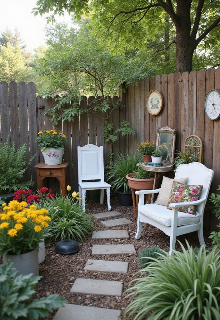 30 DIY Garden Fence Cheap Simple Solutions for Small Yards - 12. Upcycled Furniture Fencing