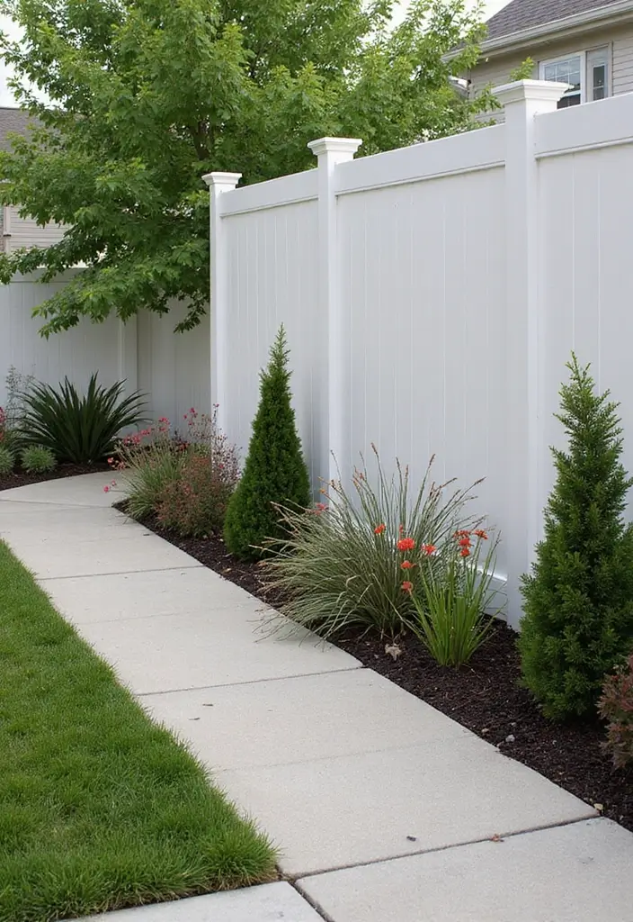 30 DIY Garden Fence Cheap Simple Solutions for Small Yards - 23. Vinyl Fence Panels