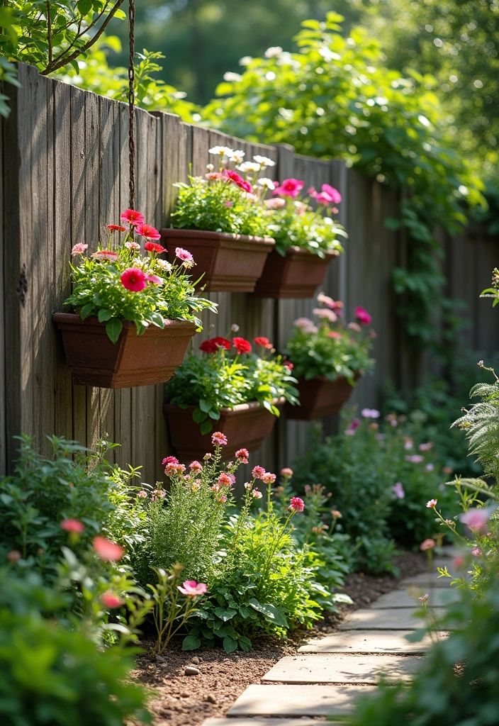 30 DIY Garden Fence Cheap Simple Solutions for Small Yards - 24. Fence with Built-in Planters