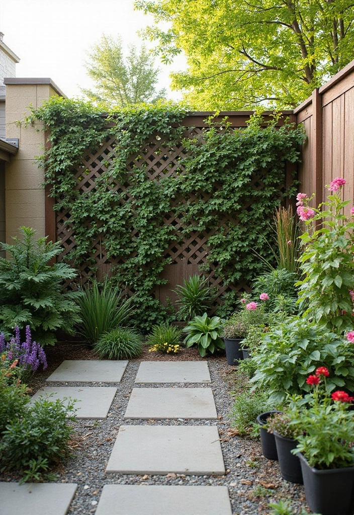 30 DIY Garden Fence Cheap Simple Solutions for Small Yards - 28. Outdoor Privacy Screen with Lattice