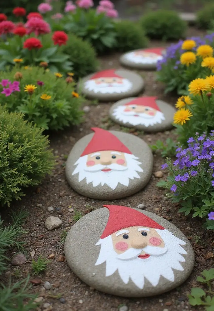 30 DIY Garden Stepping Stones That Add Magic to Your Path - 13. Garden Gnome Stepping Stones