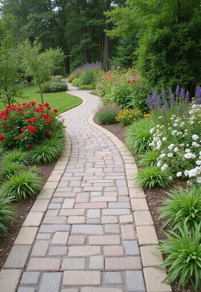 30 DIY Garden Stepping Stones That Add Magic to Your Path - 15. Create a Stepping Stone Pathway with Pavers