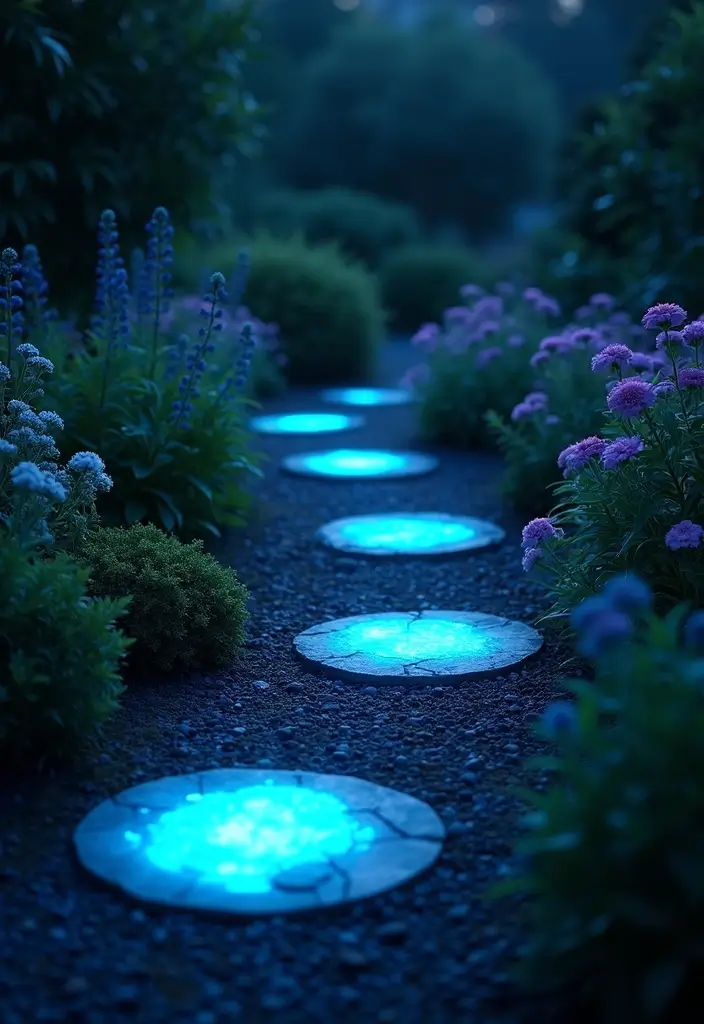 30 DIY Garden Stepping Stones That Add Magic to Your Path - 18. Glow-in-the-Dark Stepping Stones