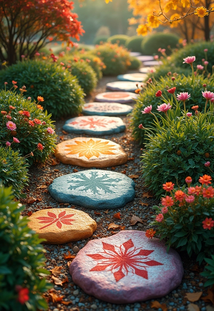 30 DIY Garden Stepping Stones That Add Magic to Your Path - 22. Seasonal Themed Stepping Stones