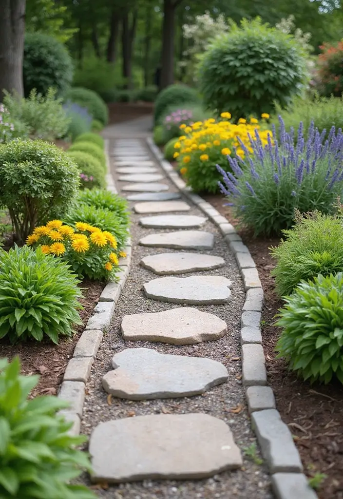 30 DIY Garden Stepping Stones That Add Magic to Your Path - 27. Stone Border Edging