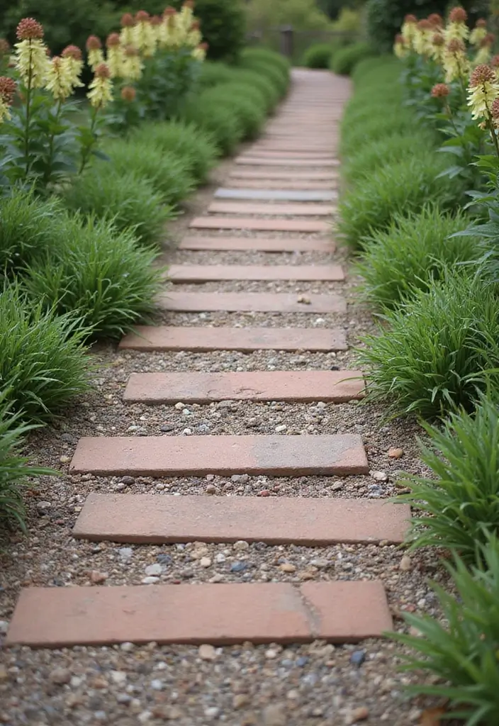 30 DIY Garden Stepping Stones That Add Magic to Your Path - 3. Stone and Brick Combinations