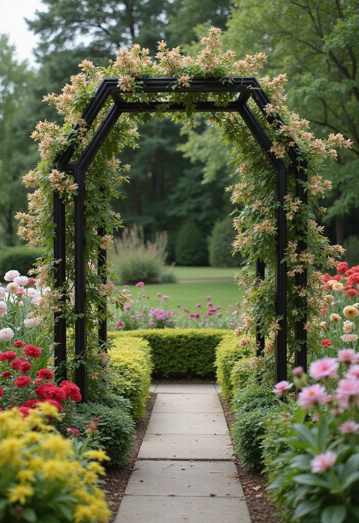 30 DIY Garden Trellis Ideas for Creative Vertical Gardens - 16. Hexagon Trellis