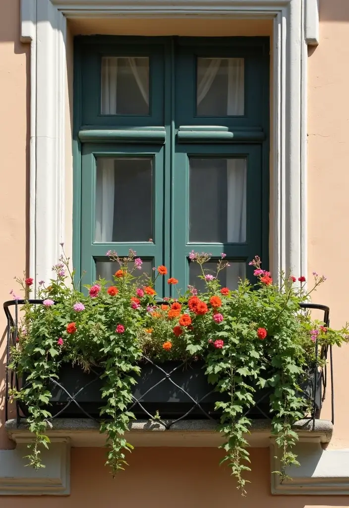 30 DIY Garden Trellis Ideas for Creative Vertical Gardens - 21. Trellis Window Boxes