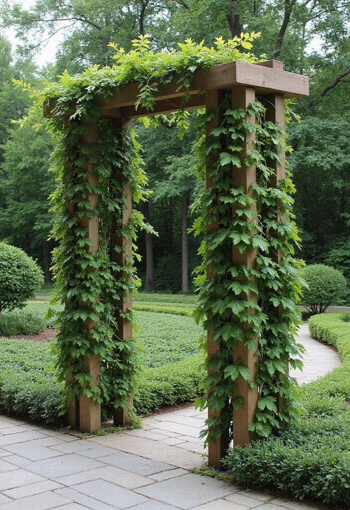 30 DIY Garden Trellis Ideas for Creative Vertical Gardens - 29. Column Trellis