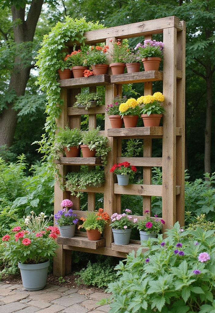 30 DIY Garden Trellis Ideas for Creative Vertical Gardens - 3. DIY Pallet Garden Trellis
