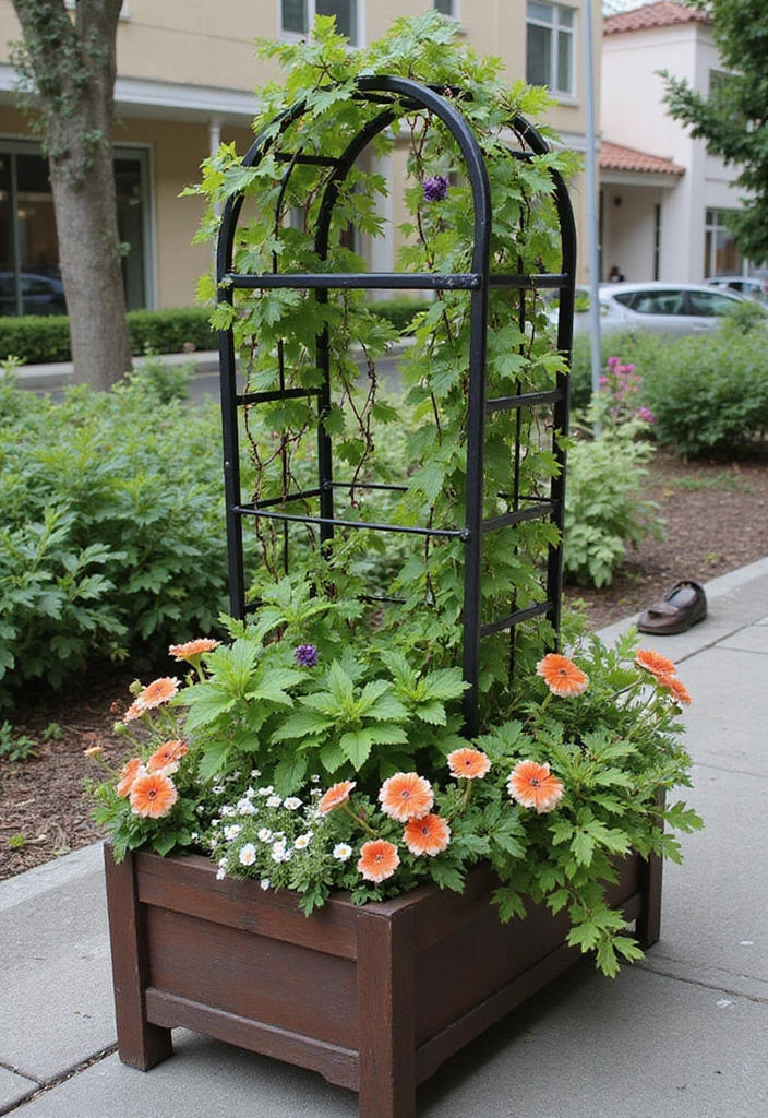 30 DIY Garden Trellis Ideas for Creative Vertical Gardens - 9. Trellis Planters
