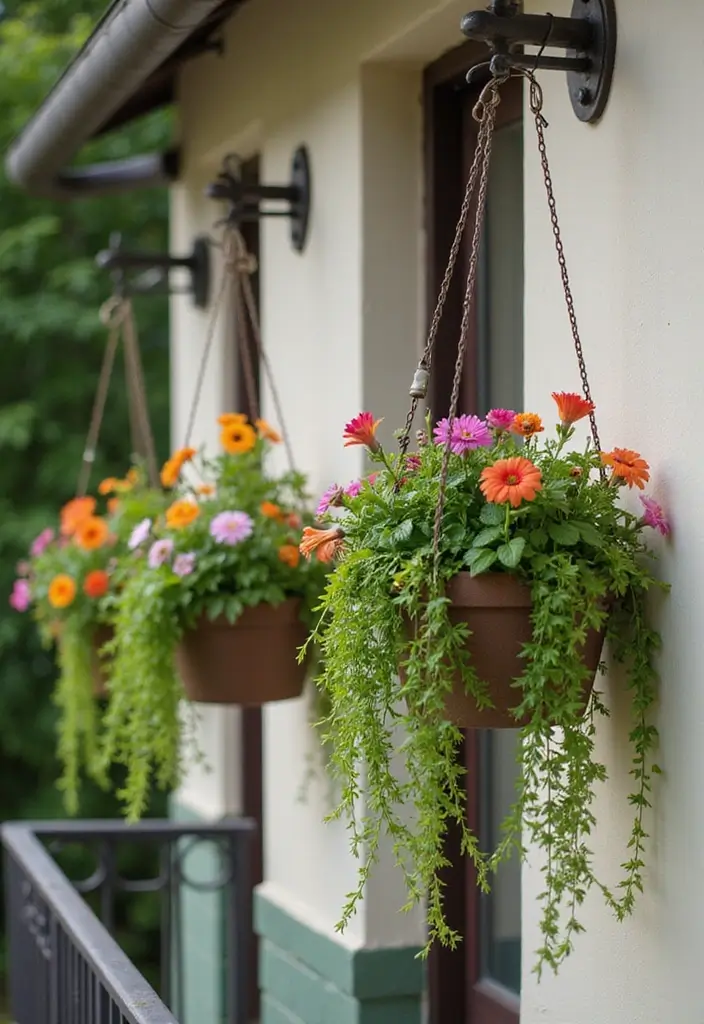 30 DIY Small Garden Ideas to Transform Limited Spaces - 2. Hanging Planters