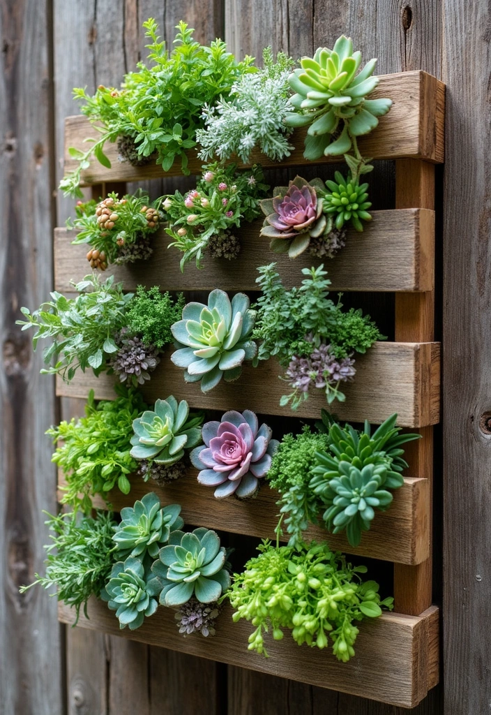 30 DIY Vertical Garden Wall Ideas to Maximize Space - 1. Wooden Pallet Garden