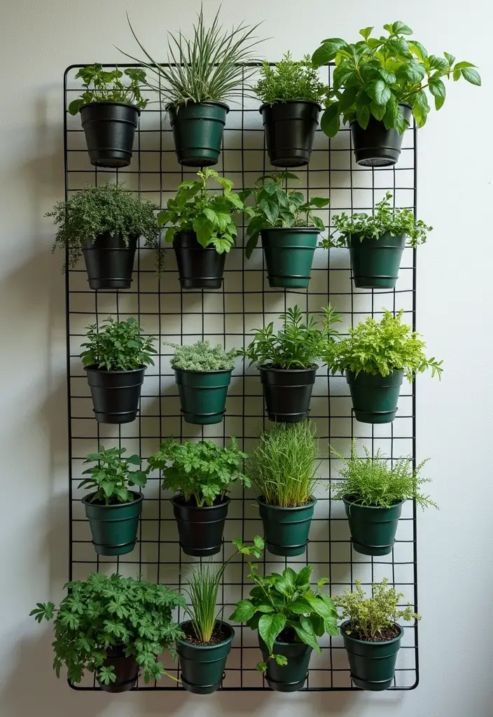 30 DIY Vertical Garden Wall Ideas to Maximize Space - 11. Wire Mesh Garden