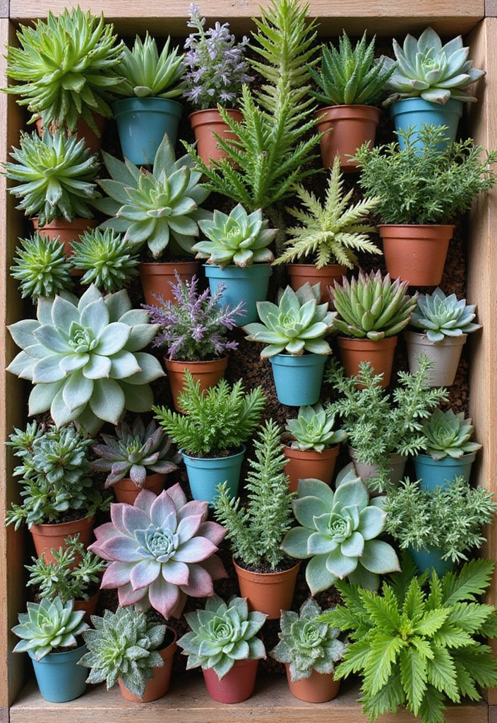 30 DIY Vertical Garden Wall Ideas to Maximize Space - 15. Vertical Succulent Garden