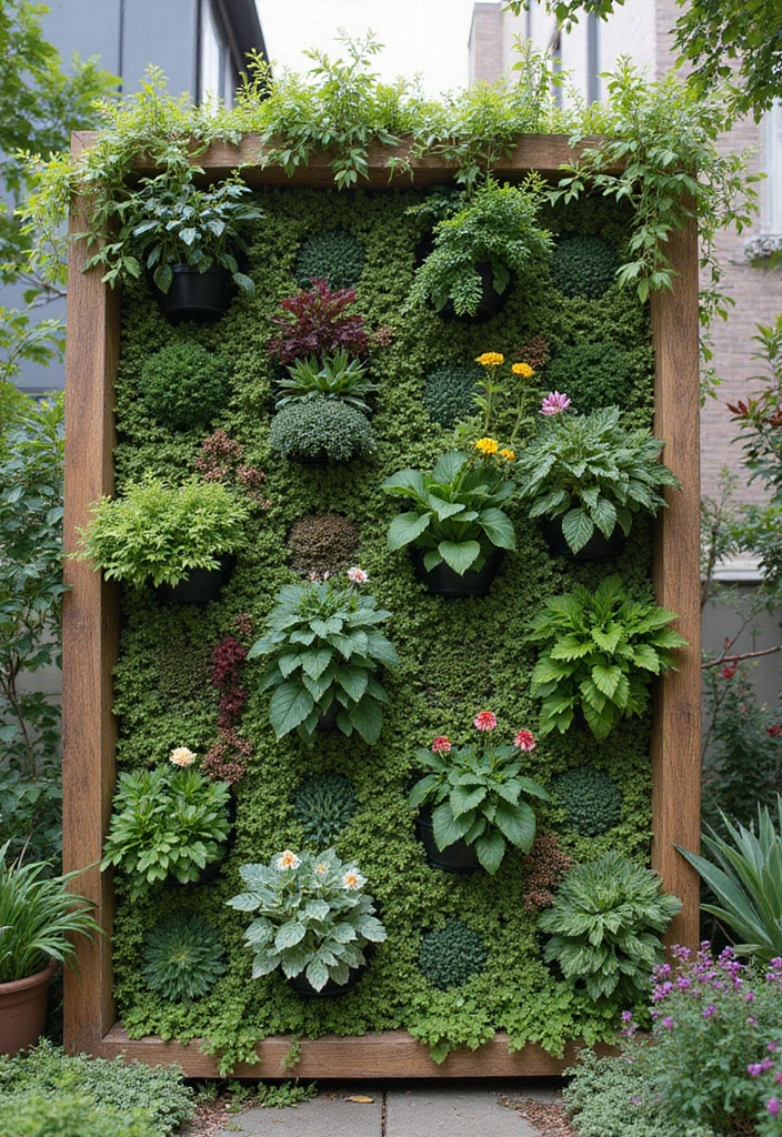 30 DIY Vertical Garden Wall Ideas to Maximize Space - 20. Vertical Garden Frame