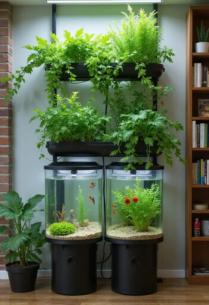 30 DIY Vertical Garden Wall Ideas to Maximize Space - 24. Vertical Aquaponics Garden
