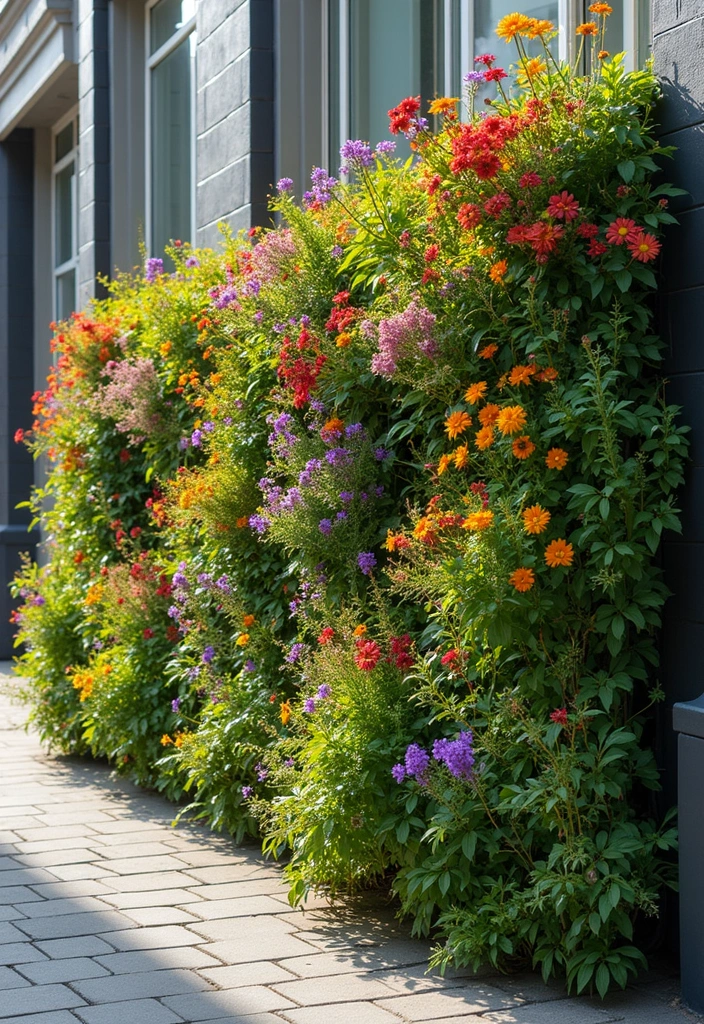 30 DIY Vertical Garden Wall Ideas to Maximize Space - 27. Vertical Wildflower Wall