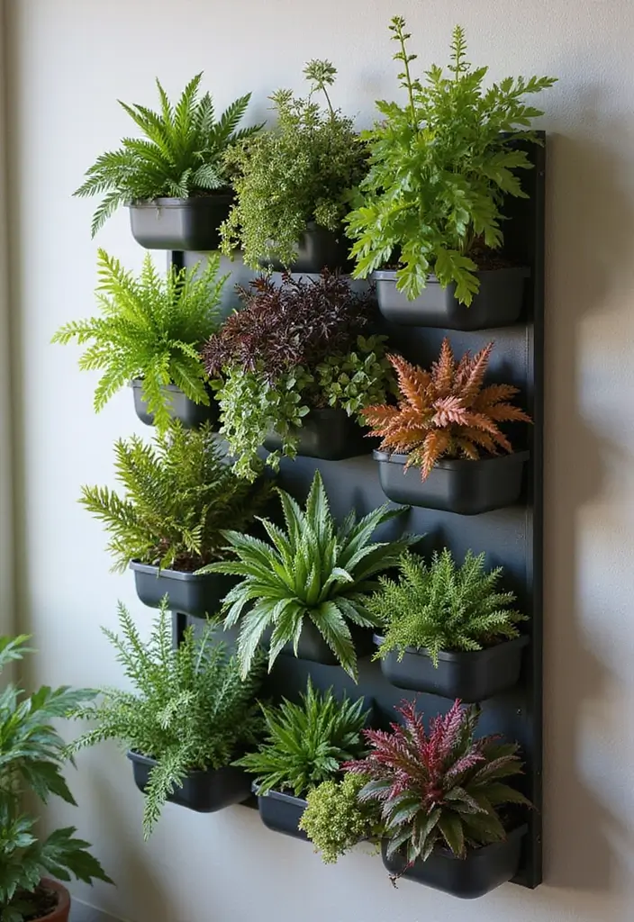 30 DIY Vertical Garden Wall Ideas to Maximize Space - 29. Vertical Garden for Small Spaces