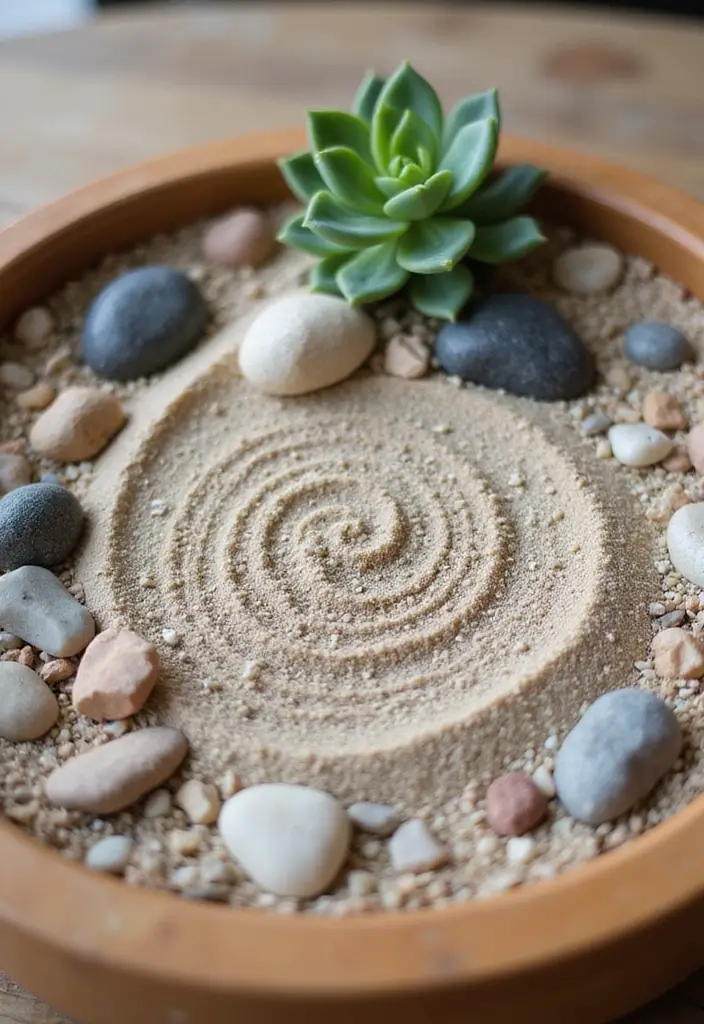 30 DIY Zen Garden Mini Projects for Calm and Relaxation - 1. Mini Sand Garden